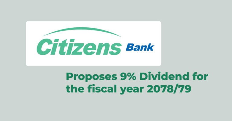 Citizens Bank Dividend 2078/79