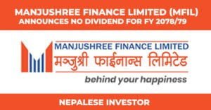 Manjushree Finance Limited (MFIL) Dividend for 2078/79