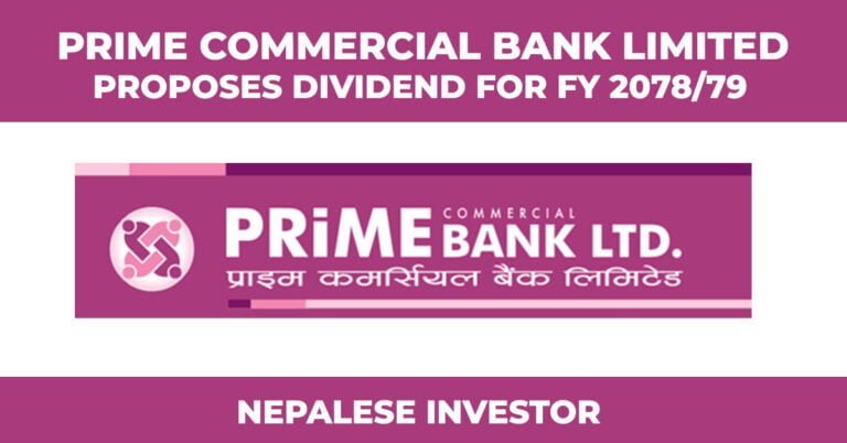 Prime Commercial Bank Dividend 2078/79